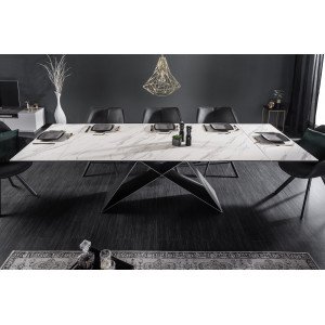 PROMETHEUS MARBLE design bővíthető étkezőasztal - 180-260cm INVICTA