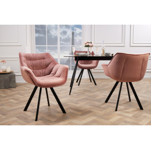 DUTCH COMFORT design bársony szék - mályva INVICTA