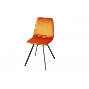 AMSTERDAM design bársony szék - narancs INVICTA