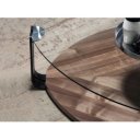 SALVADOR modern dió/üveg dohányzóasztal