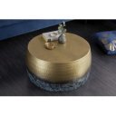 HAMMER fém dohányzóasztal 60 cm – antik arany