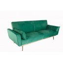 BELLEZZA modern bársony kanapé - 210cm - zöld