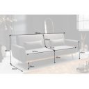 BELLEZZA modern bársony kanapé - 210cm - szürke