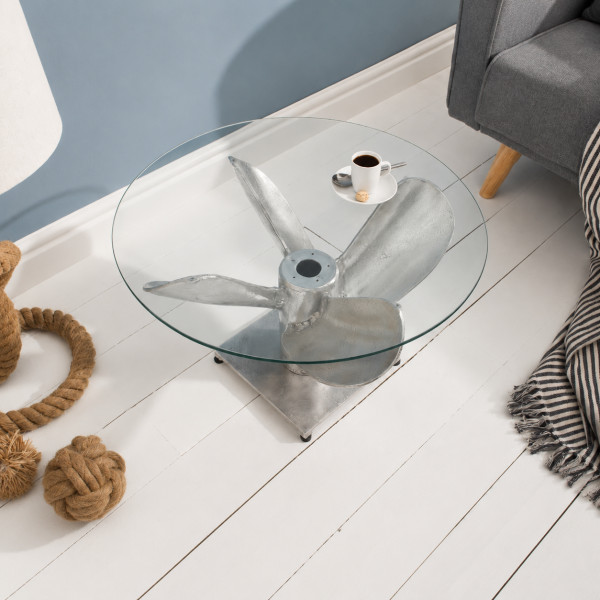 FLOW dohányzóasztal  60 cm – ezüst