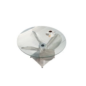 FLOW dohányzóasztal  60 cm – ezüst INVICTA
