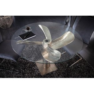 OCEAN modern üveg étkezőasztal INVICTA