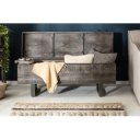 FACTORY LOFT design mangófa dohányzóasztal - 115cm - szürke