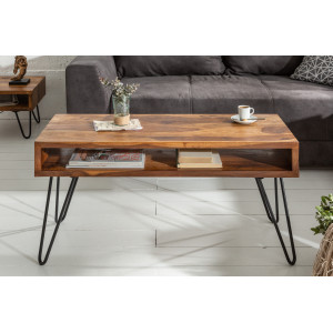 SCORPION tömör rózsafa dohányzóasztal - 100cm INVICTA