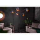CASCADE modern ötágú állólámpa 202 cm – fekete / arany