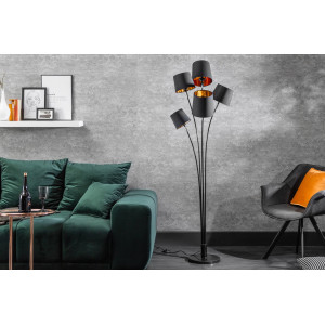 CASCADE modern állólámpa 178 cm – fekete / arany