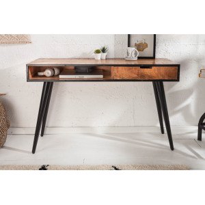 INDUSTRIAL tömör mangófa íróasztal - 120cm INVICTA