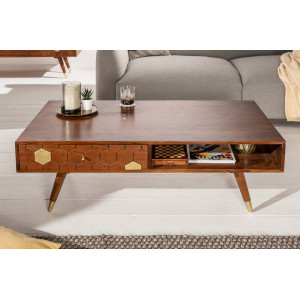 MYSTIC LIVING modern akác dohányzóasztal - 117cm INVICTA