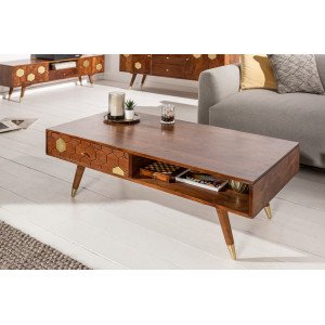 MYSTIC LIVING modern akác dohányzóasztal - 117cm INVICTA