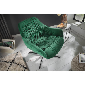 BIG DUTCH design bársony fotel - smaragd INVICTA