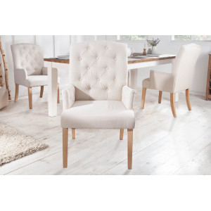 CASTLE modern karfás szék - beige INVICTA