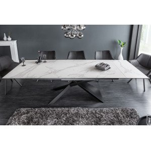 EUPHORIA exkluzív bővíthető étkezőasztal - márvány - 180-220-260cm INVICTA