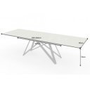 ATLAS design bővíthető étkezőasztal - beton- 180-220-260cm