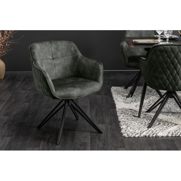 EUPHORIA design bársony szék - zöld