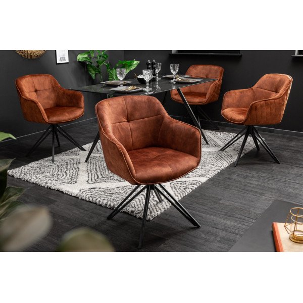 EUPHORIA design bársony szék - barna