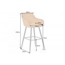 TURIN design bárszék - okkersárga