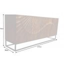 SCORPION luxus mangófa komód - 177cm - barna