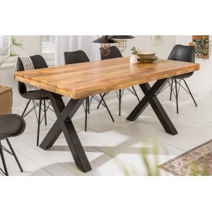 IRON CRAFT - X tömör mangófa étkezőasztal - 160/200/240cm INVICTA