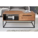 STRAIGHT tömör akác dohányzóasztal - 110cm