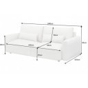 HAMPTON modern kanapé - 240cm - világosszürke