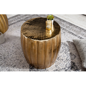 MARRAKESH design fém lerakóasztal - 42cm - arany/réz/ezüst