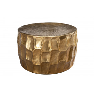 JADE modern fém dohányzóasztal - 68cm - arany