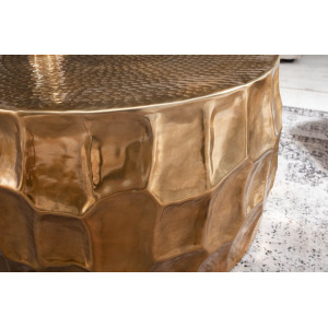JADE modern fém dohányzóasztal - 68cm - arany