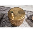 JADE modern fém dohányzóasztal - 53cm - arany