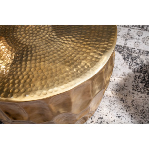JADE modern fém dohányzóasztal - 53cm - arany