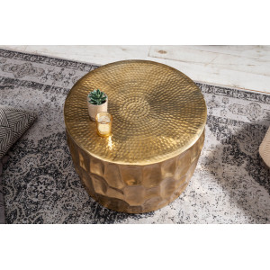 JADE modern fém dohányzóasztal - 53cm - arany