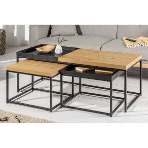 LOFT modern dohányzóasztal szett INVICTA