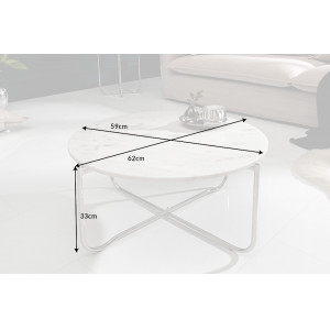 NOBLE modern márvány dohányzóasztal - 62cm