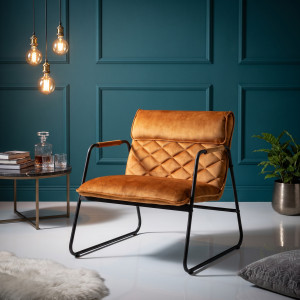 POD bársony lounge fotel – mustársárga INVICTA