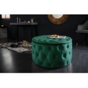 MODERN BAROCK design bársony puff - 75cm - zöld
