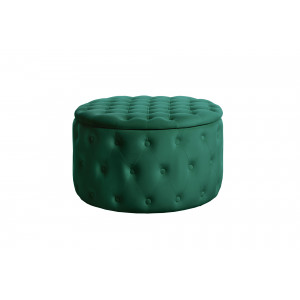 MODERN BAROCK design bársony puff - 75cm - zöld