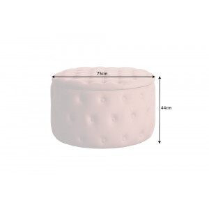 MODERN BAROCK design bársony puff - 75cm - lazac