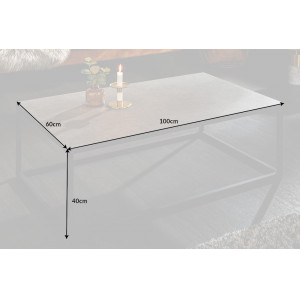 MERAN exkluzív kerámia dohányzóasztal - 100cm - beton