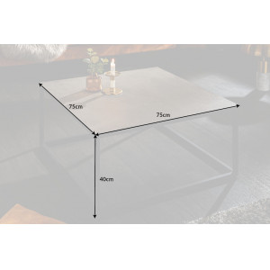 MERAN exkluzív kerámia dohányzóasztal - 75cm - beton