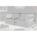 CHESTER luxus bársony kanapé - 205cm - szürke