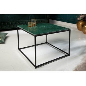 ELEMENTS exkluzív márvány dohányzóasztal - 50cm - zöld INVICTA