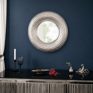 BEAT modern fali tükör 60 cm – ezüst INVICTA