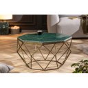 DIAMOND modern márvány dohányzóasztal - 69cm - zöld