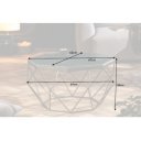 DIAMOND modern márvány dohányzóasztal - 69cm - zöld