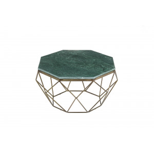 DIAMOND modern márvány dohányzóasztal - 69cm - zöld
