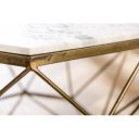 DIAMOND modern márvány dohányzóasztal - 69cm - fehér