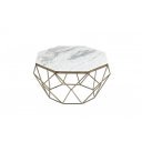 DIAMOND modern márvány dohányzóasztal - 69cm - fehér